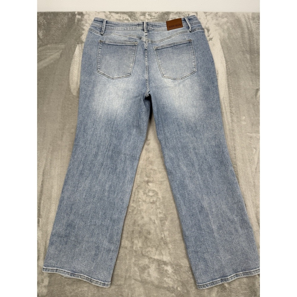 Judy Blue Wide Leg Jeans Womens Plus 20W Stretch Denim 90s Style Retro Baggy EUC - Picture 8 of 9